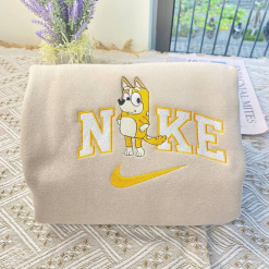 Bluey Family Nike Embroidered Sweatshirts, Gift For Mom, Gift For Dad, Bluey Nike Embroidery (5)
