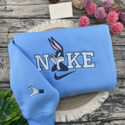 Bugs Bunny And Lola Nike Couple Embroidered Sweatshirts, Nike Couple Embroidered Hoodies