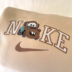 Cars Movie Lightning Mcqueen Sally Car Tow Mater Disney Nike Embroidered Sweatshirts, Nike Matching Embroidery (4)