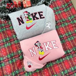 Christmas Mickey Minnie Daisy And Donald Disney Nike Embroidered Sweatshirts, Christmas Embroidered Sweatshirts5
