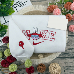 Cute Chibi SpongeBob SquarePants Close Friends Embroidered Sweatshirts, Gift For Your Friends (5)