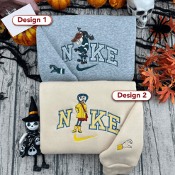 Cute Coraline And Wybie Couple Embroidered Sweatshirts, Hoodie, T-shirt