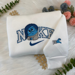 Cute Joy And Sadness Inside Out Nike Embroidered Sweatshirts, Nike Matching Embroidery