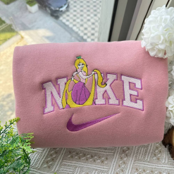 Cute Rapunzel And Flynn Nike Embroidered Sweatshirts, Nike Matching Embroidery