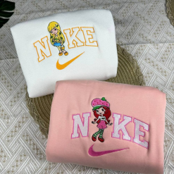 Cute Strawberry Shortcake Characters Nike Embroidered Sweatshirts, Couple Matching Shirts, Nike Embroidered Sweatshirt (4)