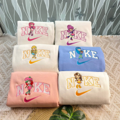 Cute Strawberry Shortcake Characters Nike Embroidered Sweatshirts, Couple Matching Shirts, Nike Embroidered Sweatshirt (5)