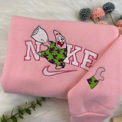 Cute The SpongeBob SquarePants Couple Nike Embroidered Sweatshirts, Nike Matching Embroidery2
