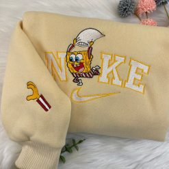 Cute The SpongeBob SquarePants Couple Nike Embroidered Sweatshirts, Nike Matching Embroidery