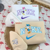 Tiana Princess And Prince Naveen Disney Nike Embroidered Sweatshirts, Disney Nike Embroidered Matching Couple Sweatshirts