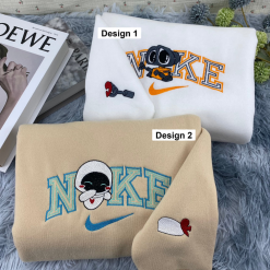 EVA WALL-E Nike Embroidered Sweatshirts, Disney Embroidered Matching Couple Sweatshirts