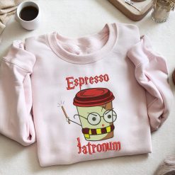 Espresso Patronum Embroidered Sweatshirt, Caffeine Lovers and Harry Potter Fans Sweatshirt