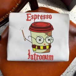 Espresso Patronum Embroidered Sweatshirt, Caffeine Lovers and Harry Potter Fans Sweatshirt2