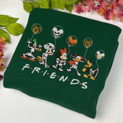 FRIENDS Halloween Embroidered Sweatshirt, Disney Skeleton Embroidered Shirt2