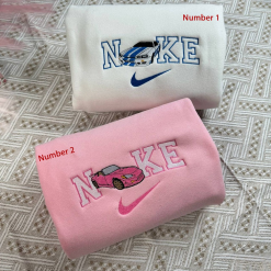 Fast 2 Furious Suki And Brian Cars Embroidered Sweatshirts, Nike Couple Embroidered Hoodies