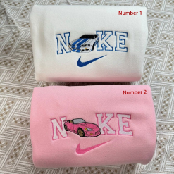 Fast 2 Furious Suki And Brian Cars Embroidered Sweatshirts, Nike Couple Embroidered Hoodies