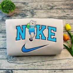 Finn And Jake Couple Embroidered Sweatshirts, Nike Adventure Time Embroidered Hoodies (3)