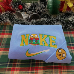 Finn And Jake Nike Embroidered Sweatshirts, Nike Adventure Time Matching Embroidery