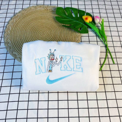Funny Nike Rick And Morty Nike Embroidred Sweatshirts, Nike Matching Embroidery, Matching Embroidered Hoodies (3)