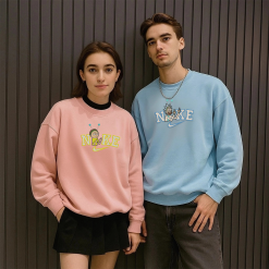 Funny Rick And Morty Nike Embroidred Sweatshirts, Nike Matching Embroidery (3)