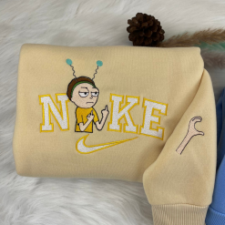 Funny Rick And Morty Nike Embroidred Sweatshirts, Nike Matching Embroidery (4)
