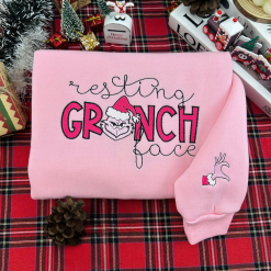 Grinch Resting Matching Embroidered Sweatshirts, Hoodie, T shirt