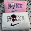 Vintage Snoopy Couple Nike Embroidered Sweatshirts, Nike Matching Embroidery