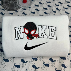Gwen Stacy And Miles Morales Nike Embroidered Sweatshirts, Nike Couple Embroidery, Nike Matching Embroidery (2)