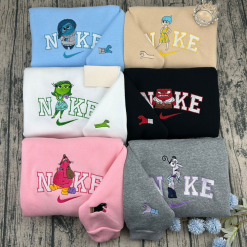 Inside Out Feelings Emotions Nike Embroidered Sweatshirts, Disney Nike Embroidered Hoodies