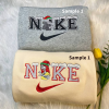 Spooky Coraline And Wybie Nike Embroidered Sweatshirt, Custom Embroidered Nike Sweatshirt