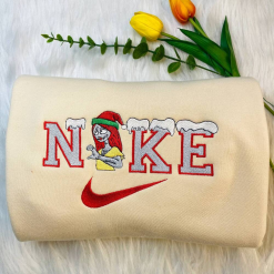 Jack Skellington And Sally Embroidered Sweatshirts Matching, Christmas Nike Couple Embroidered Hoodies (2)