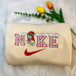 Jack Skellington And Sally Embroidered Sweatshirts Matching, Christmas Nike Couple Embroidered Hoodies (3)