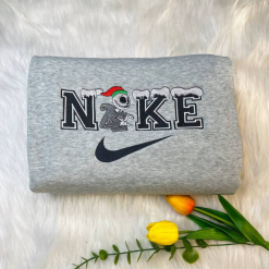 Jack Skellington And Sally Embroidered Sweatshirts Matching, Christmas Nike Couple Embroidered Hoodies (5)