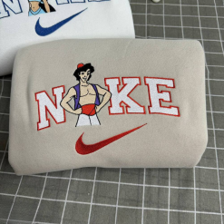 Jasmine And Aladdin Disney Nike Embroidered Sweatshirts, Disney Embroidered Matching Couple Shirts (3)