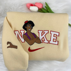 Jasmine And Aladdin Nike Matching Embroidered, Disney Nike Embroidered Hoodies