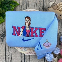 Liana And Alexa Nike Matching Embroidered Sweatshirts, Gift For Your Friends