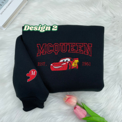 Lightning McQueen And Tow Mater Embroidered Sweatshirts, Couple Embroidered Sweatshirts (3)