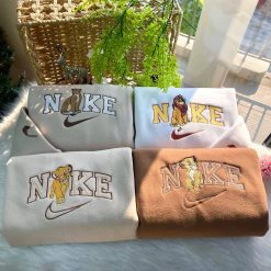 Lion King Mufasa Sarabi Simba And Nala Nike Embroidered Sweatshirts, Nike Matching Embroidery