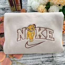 Lion King Simba And Nala Nike Embroidered Sweatshirts , Nike Couple Embroidery, Disney Nike Sweatshirts3