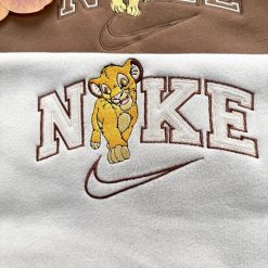 Lion King Simba And Nala Nike Embroidered Sweatshirts , Nike Couple Embroidery, Disney Nike Sweatshirts4