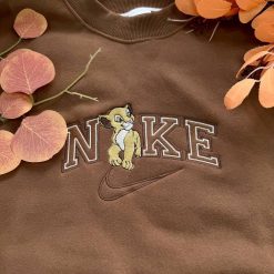 Lion King Simba And Nala Nike Embroidered Sweatshirts , Nike Couple Embroidery, Disney Nike Sweatshirts5