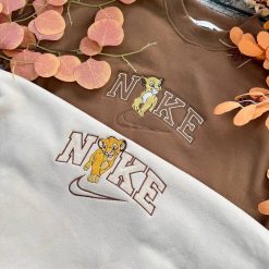 Lion King Simba And Nala Nike Embroidered Sweatshirts , Nike Couple Embroidery, Disney Nike Sweatshirts6