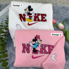 Light Fury And Toothless Nike Matching Embroidered Sweatshirts, Nike Couple Embroidered Hoodies