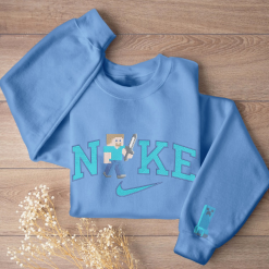 Minecraft Nike Couple Embroidered Sweatshirts, Nike Couple Embroidered Hoodies (2)