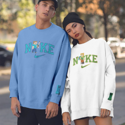 Minecraft Nike Couple Embroidered Sweatshirts, Nike Couple Embroidered Hoodies