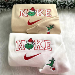 Nike Grinch Embroidered Sweatshirt , Grinch Couple Sweatshirt