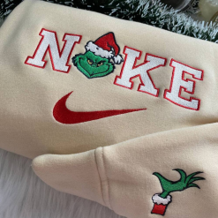 Nike Grinch Embroidered Sweatshirt , Grinch Couple Sweatshirt