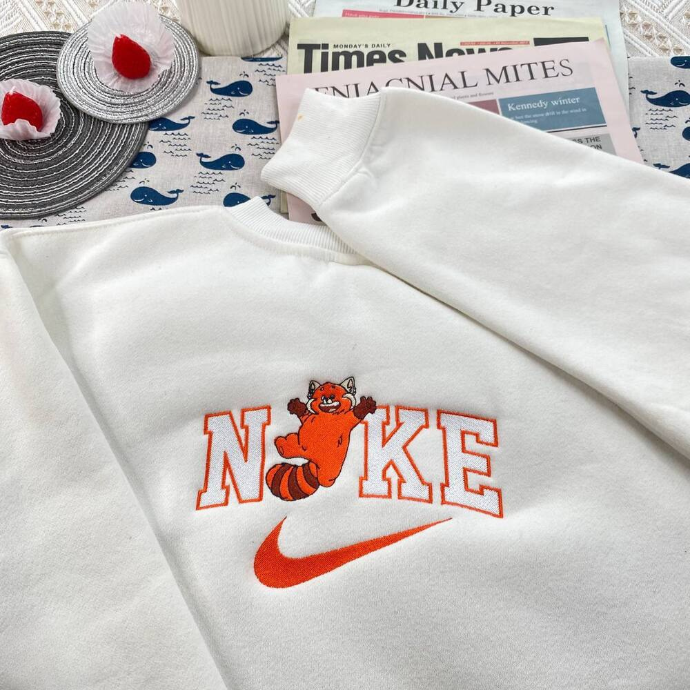 Nike Mei Lee and Red Panda Embroidred Sweatshirts, Disney Turning Red Hoodies (4)