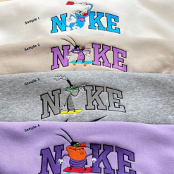 Oggy And The Cockroaches Nike Embroidered Sweatshirts , Nike Matching Embroidery