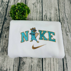 Perry The Platypus And Dr. Doofenshmirtz Nike Embroidered Sweatshirts, Nike Matching Embroidery (3)