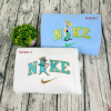 Joker And Harley Quinn Nike Embroidered Sweatshirts, Nike Matching Embroidery